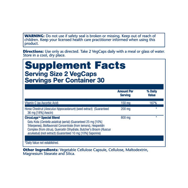 CircuLegs Circulation Support 200mg - 60 vcaps. Фото 4