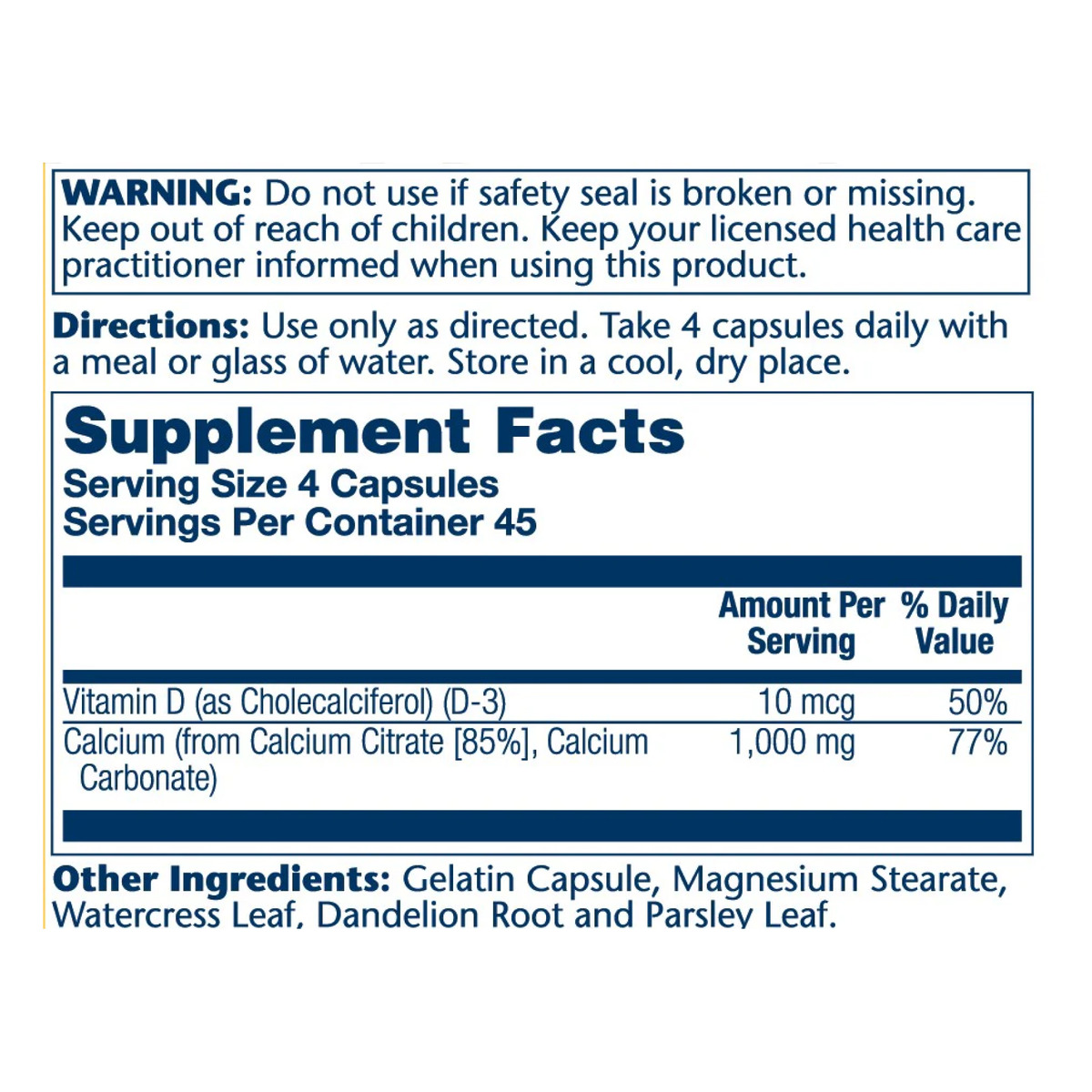 Calcium Citrate w/Vit D-3 1000mg - 180 caps. Фото 4