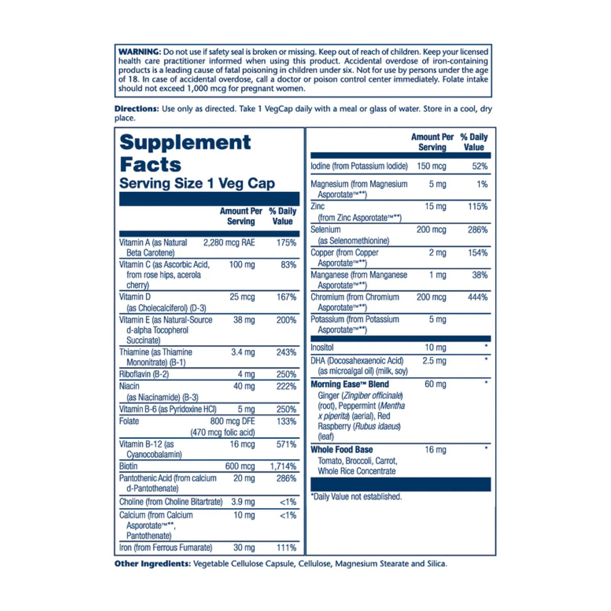 Once Daily Prenatal Multi-Vita - 90 vcaps. Фото 4