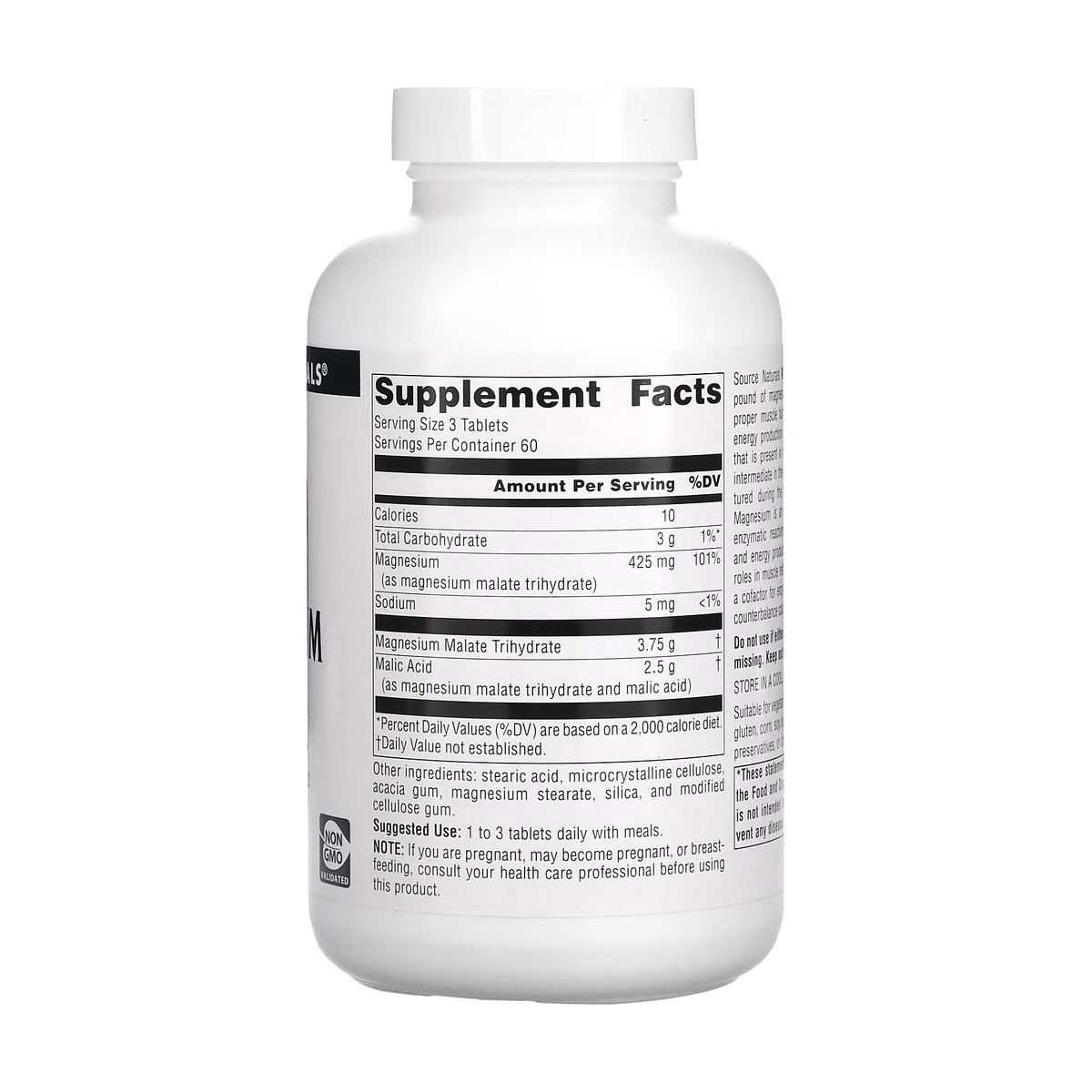 Magnesium Malate 1250 mg - 180 tabs. Фото 4