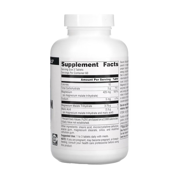 Magnesium Malate 1250 mg - 180 tabs. Фото 4