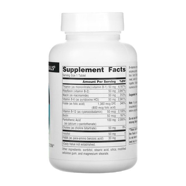Vitamin B-50 Complex 50mg - 100 tabs. Фото 4