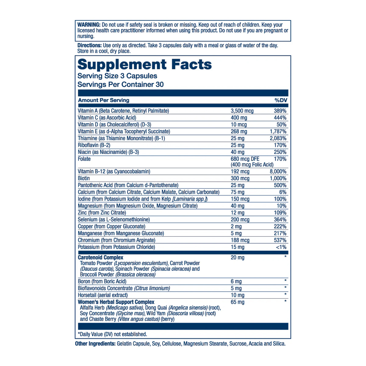 Women's Golden Multi-Vitamin - 90 vcaps. Фото 2