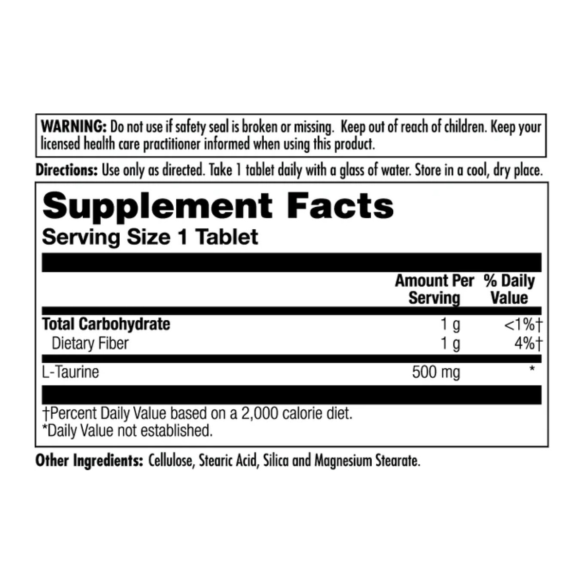 L-Taurine 500mg - 60 tabs. Фото 6