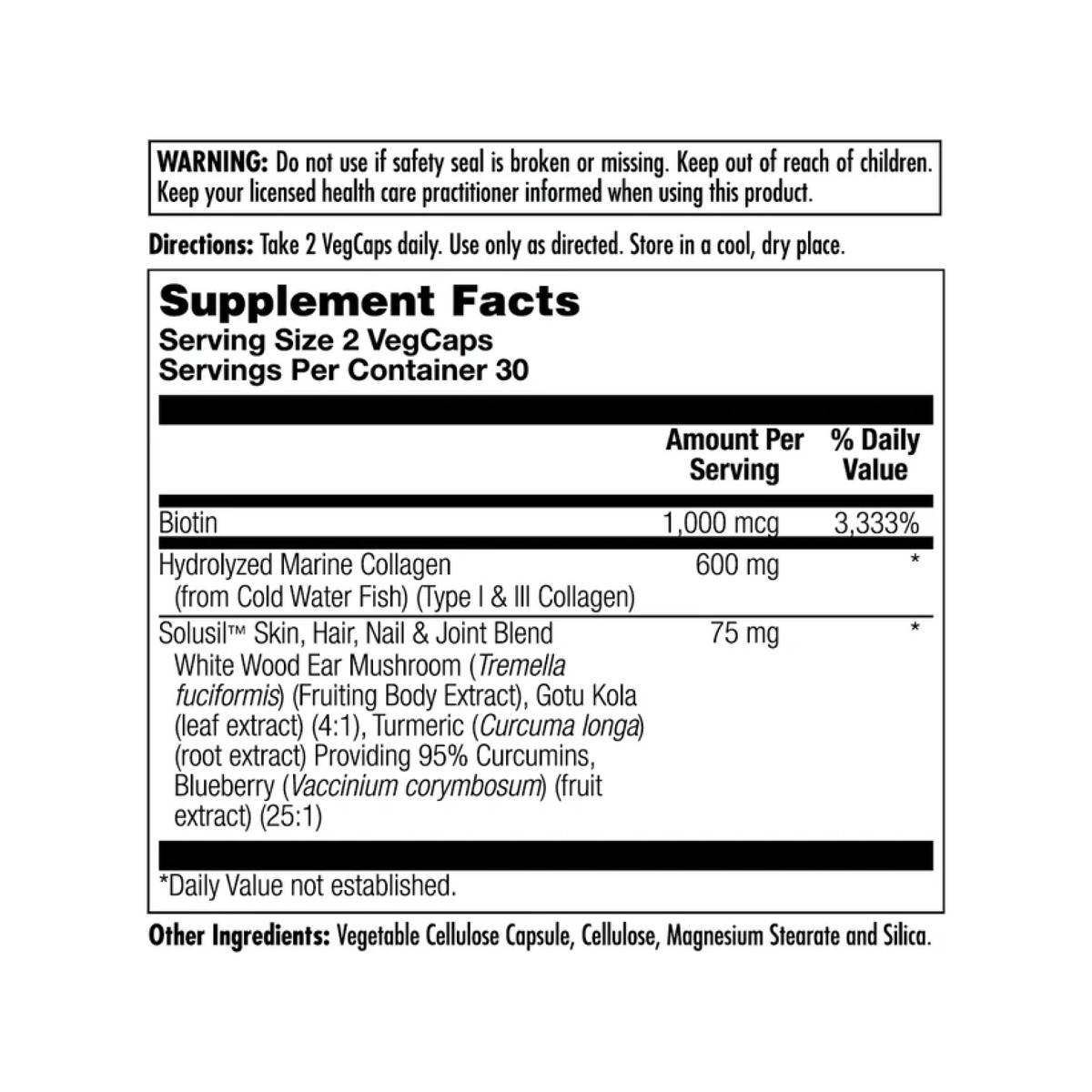 Clinical Youth Collagen I&III 600mg - 60 vcaps. Фото 2
