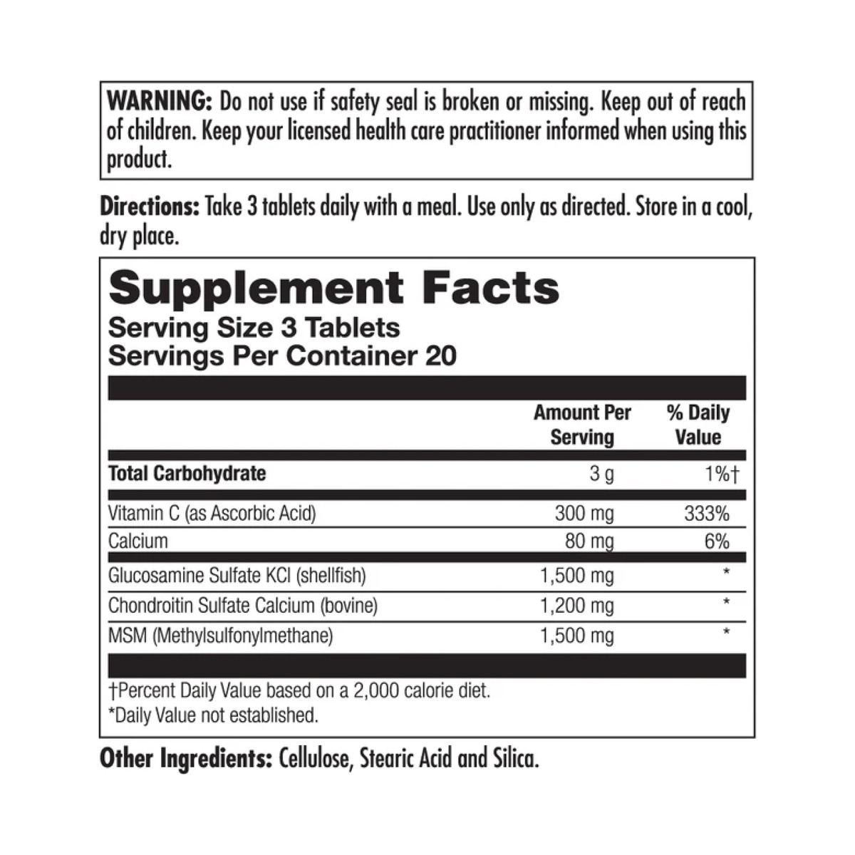 Glucosamine Chondroitin MSM - 60 tabs. Фото 4