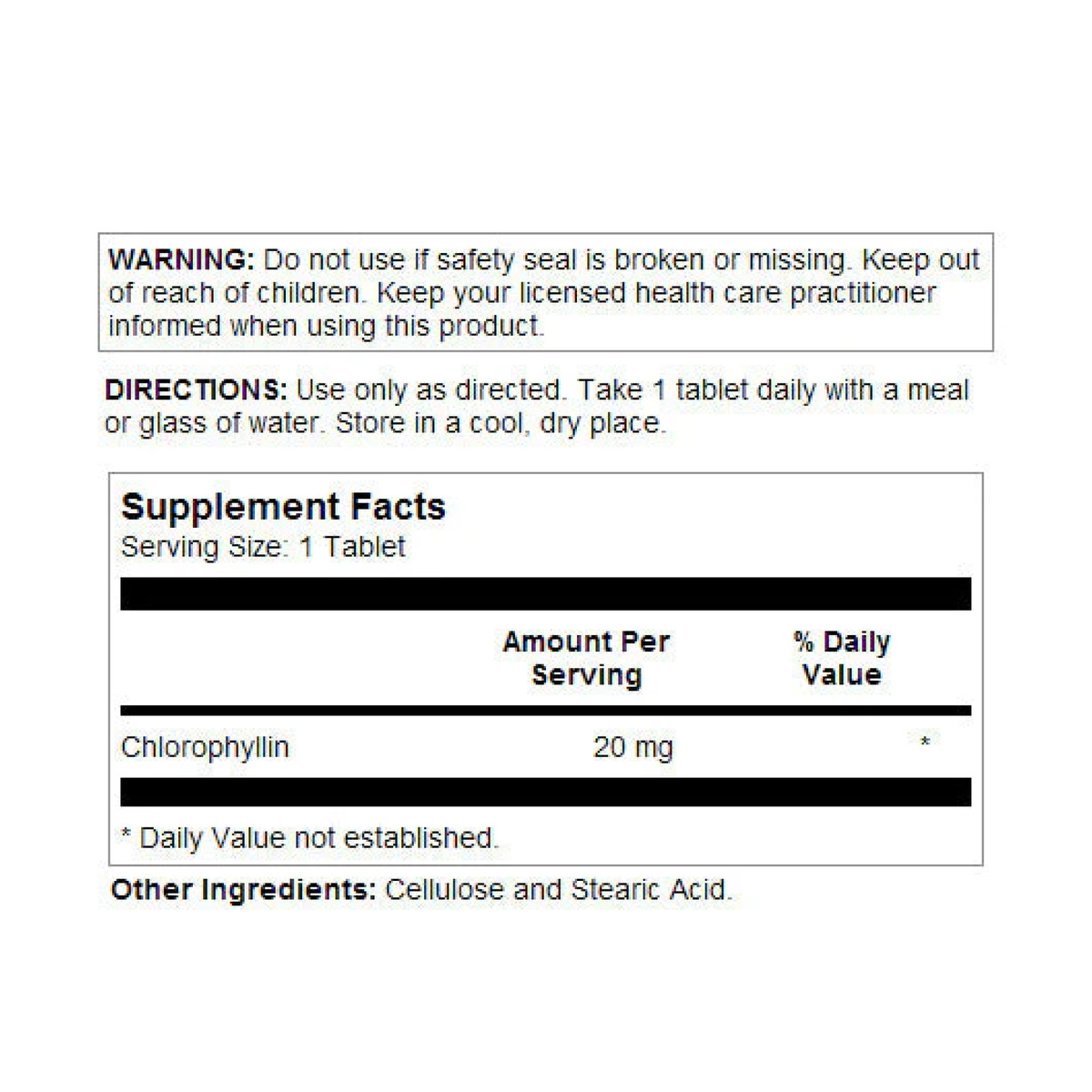 Chlorophyll 20mg - 100 tabs. Фото 4