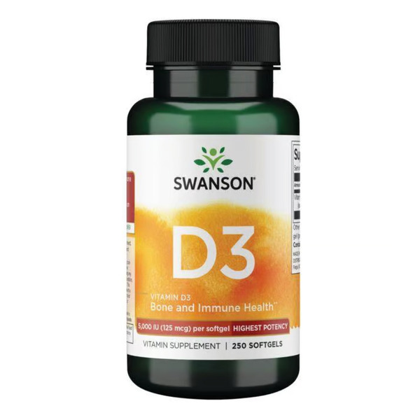 Vitamin D3 Highest Potency 5,000 IU (125 mcg) - 250 sgels. Фото 3