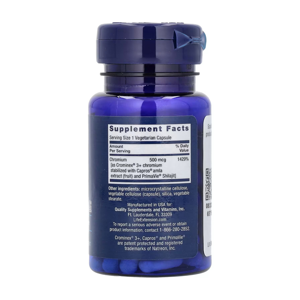 Optimized Chromium with Crominex® 3+ 500 mcg - 60 vcaps. Фото 2