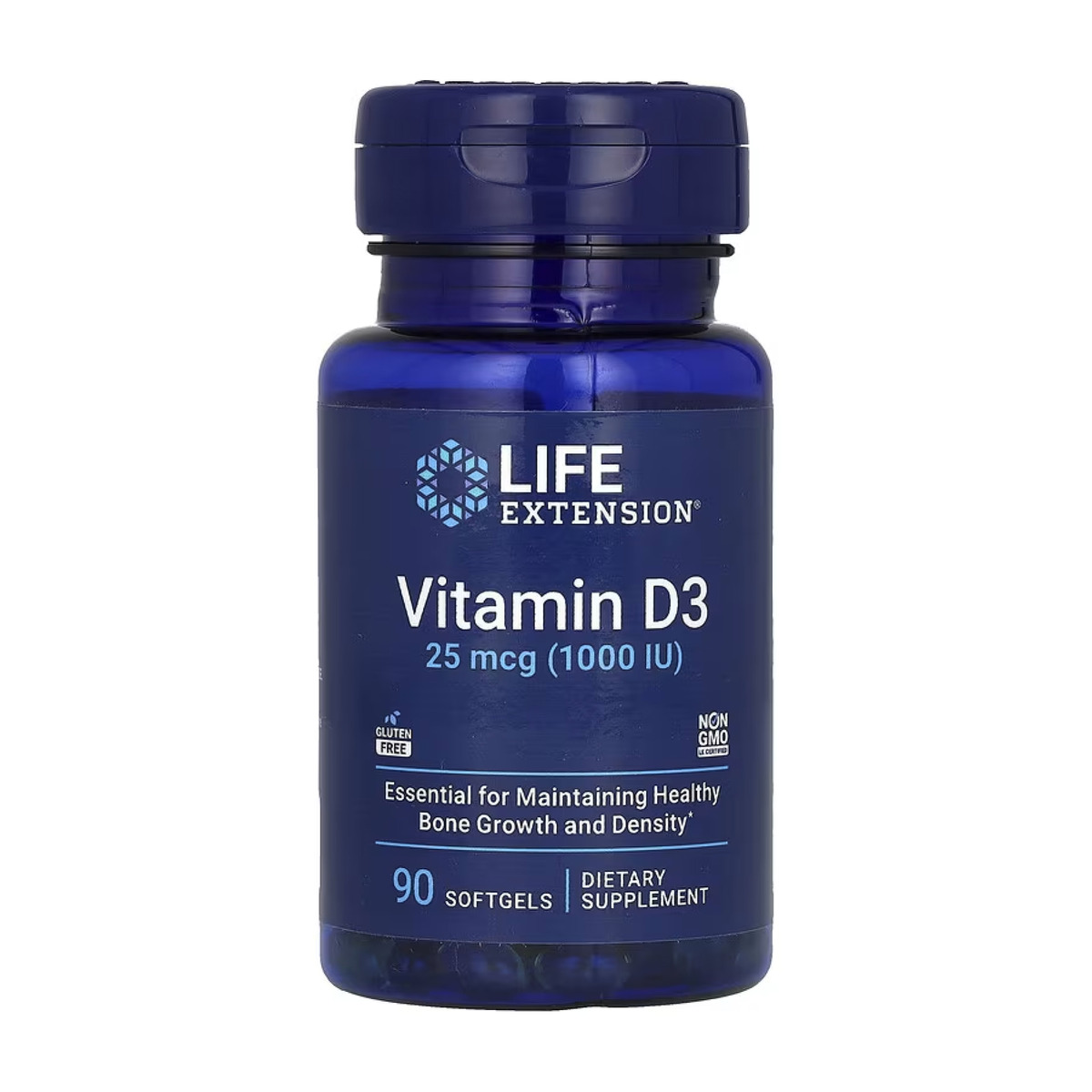 Vitamin D3 25 mcg (1000 IU) - 90 softgels. Фото 3
