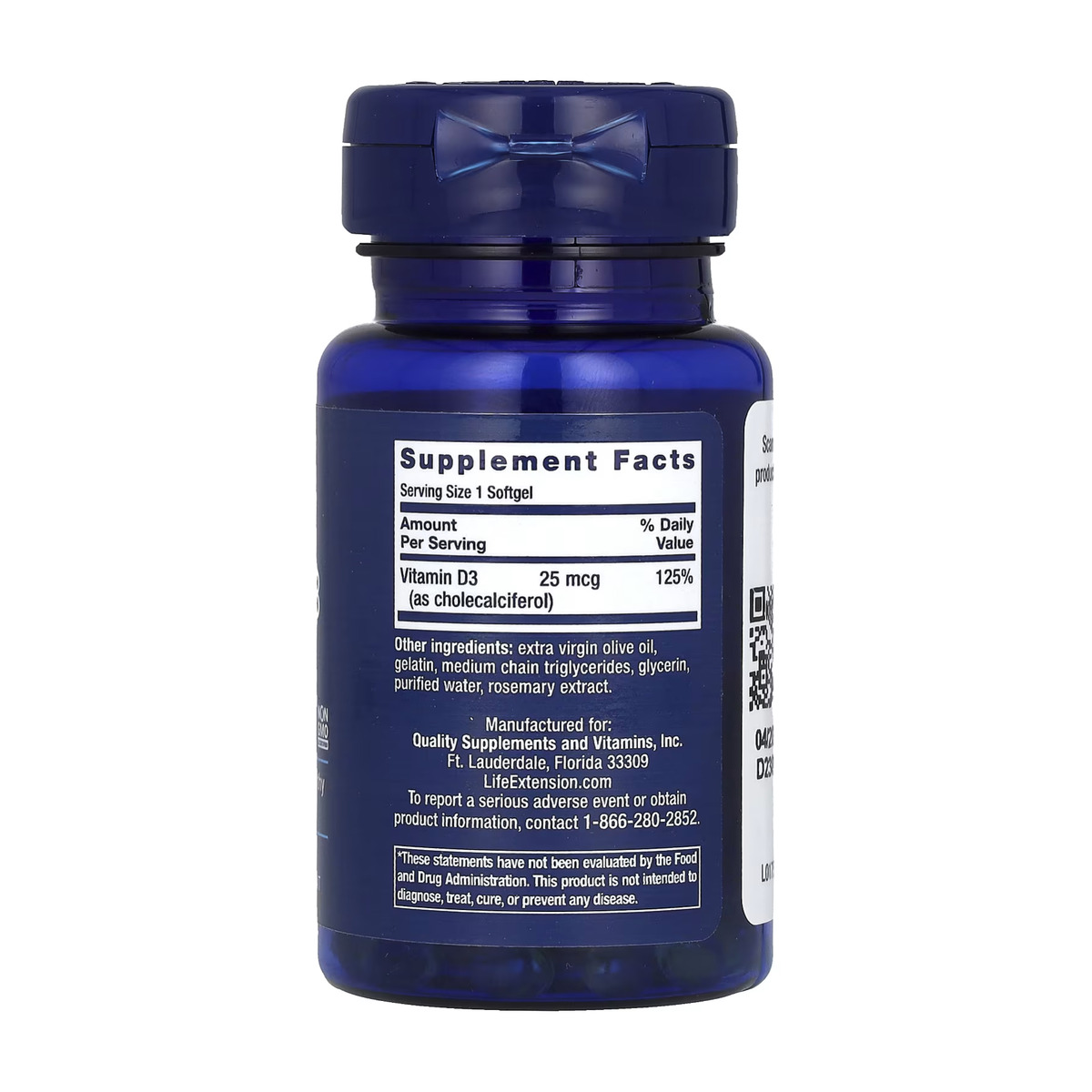 Vitamin D3 25 mcg (1000 IU) - 90 softgels. Фото 2