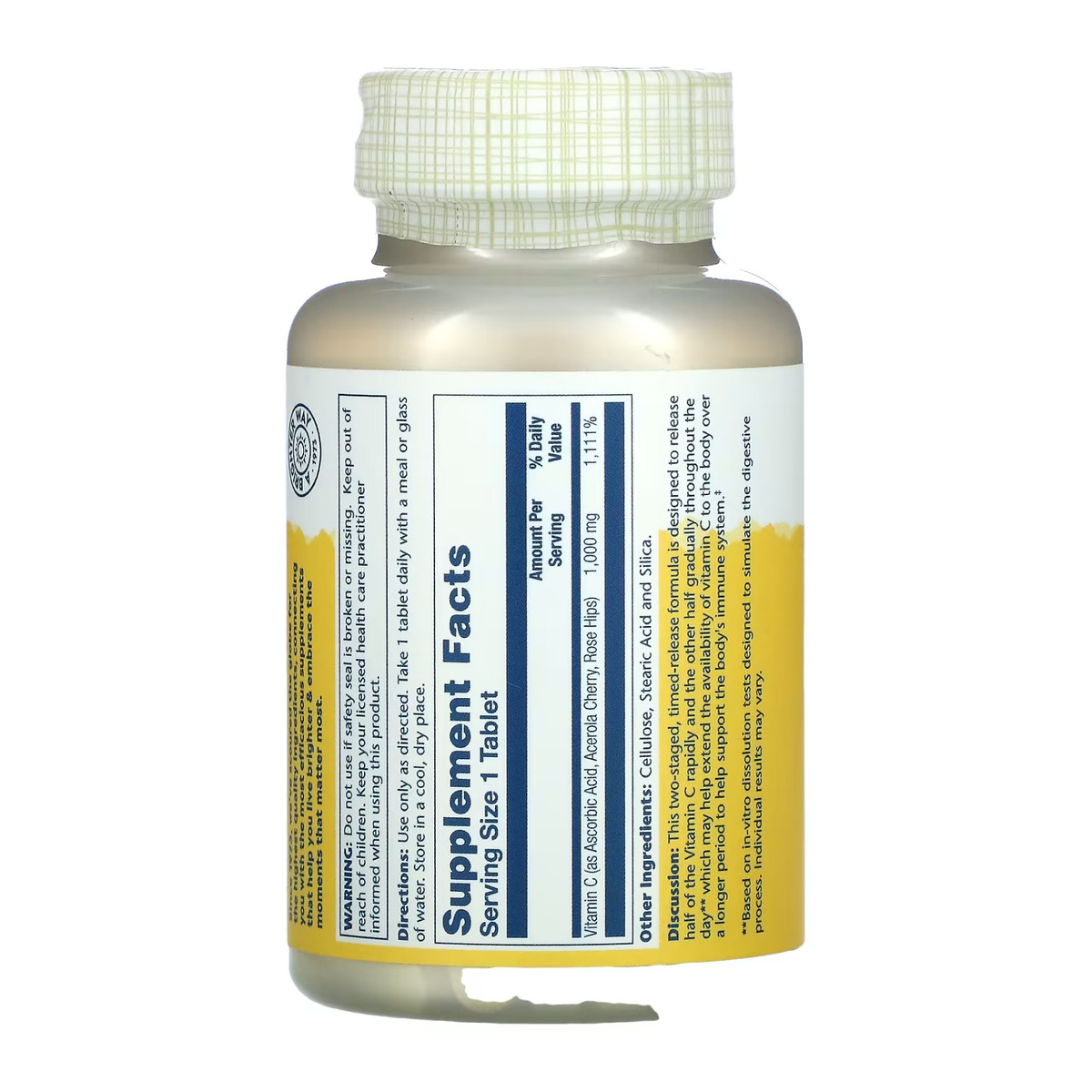 Vitamin C with Rose Hips & Ace 1000mg - 100 tabs. Фото 2