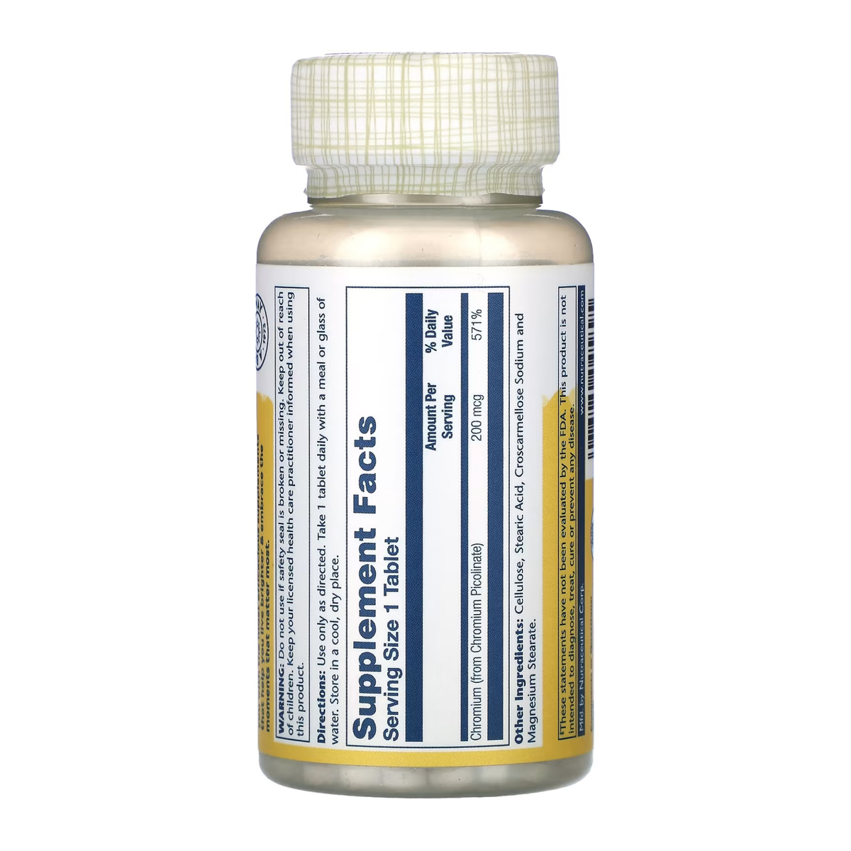 Chromium Picolinate 200mcg - 100 tabs. Фото 2
