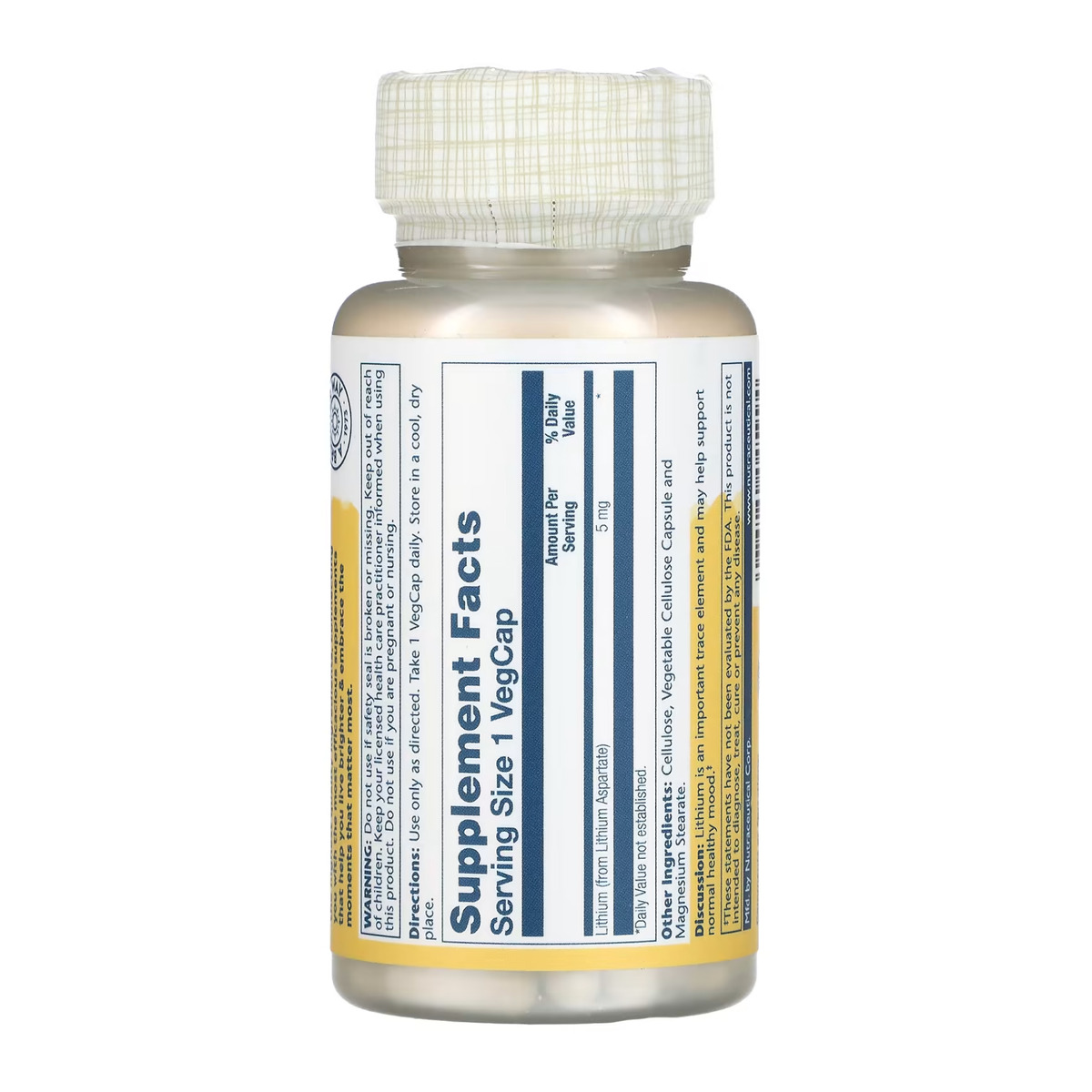 Lithium Aspartate 5mg - 100 vcaps. Фото 4