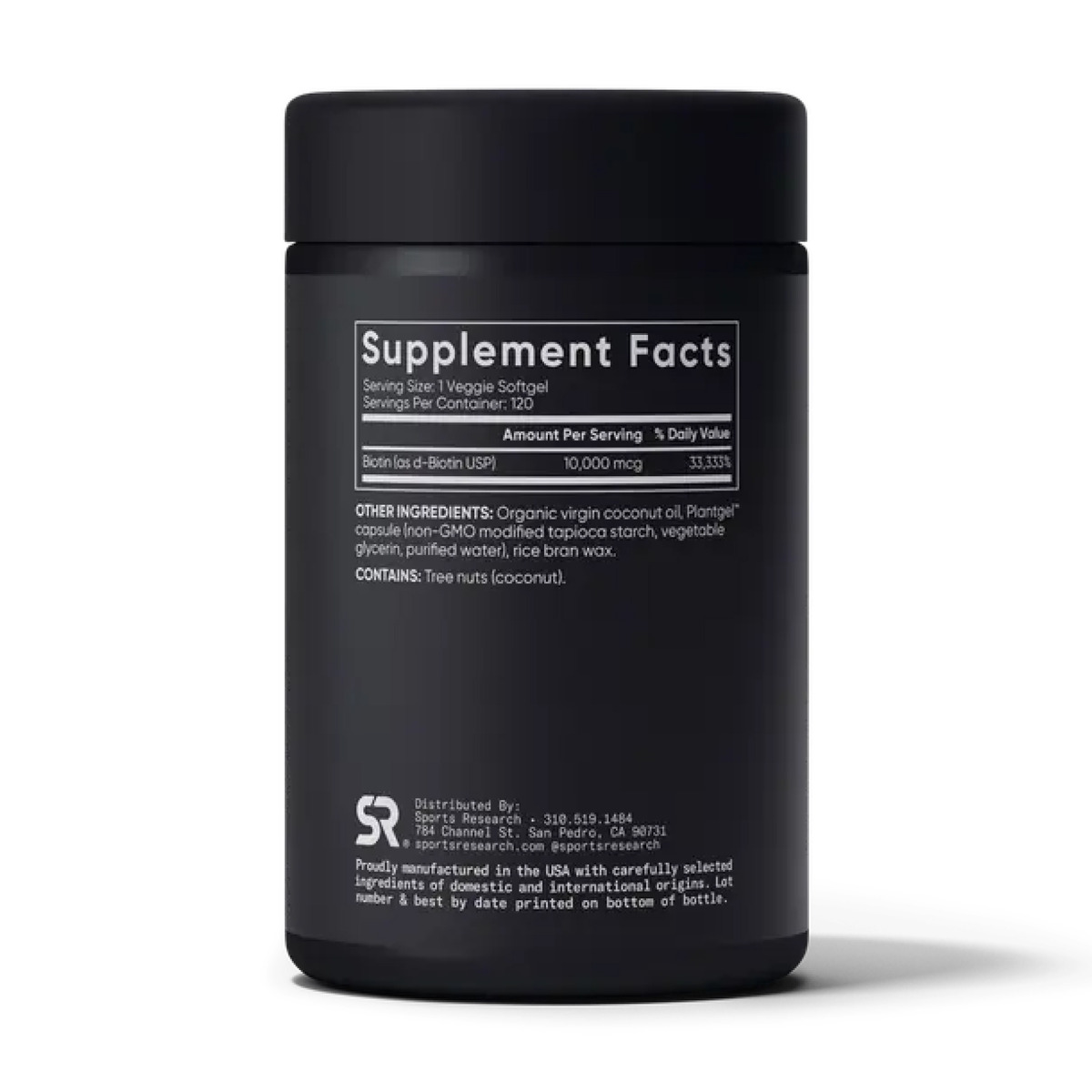 Biotin 10,000mcg - 120 veg softgels. Фото 4