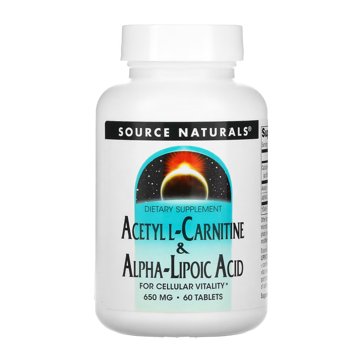 Acetyl L-Carnitine & Alpha-Lipoic Acid 650mg - 60 tabs. Фото 3