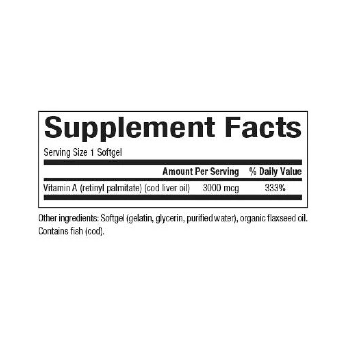 Vitamin A 3000mcg 10000IU - 180 softgels. Фото 2