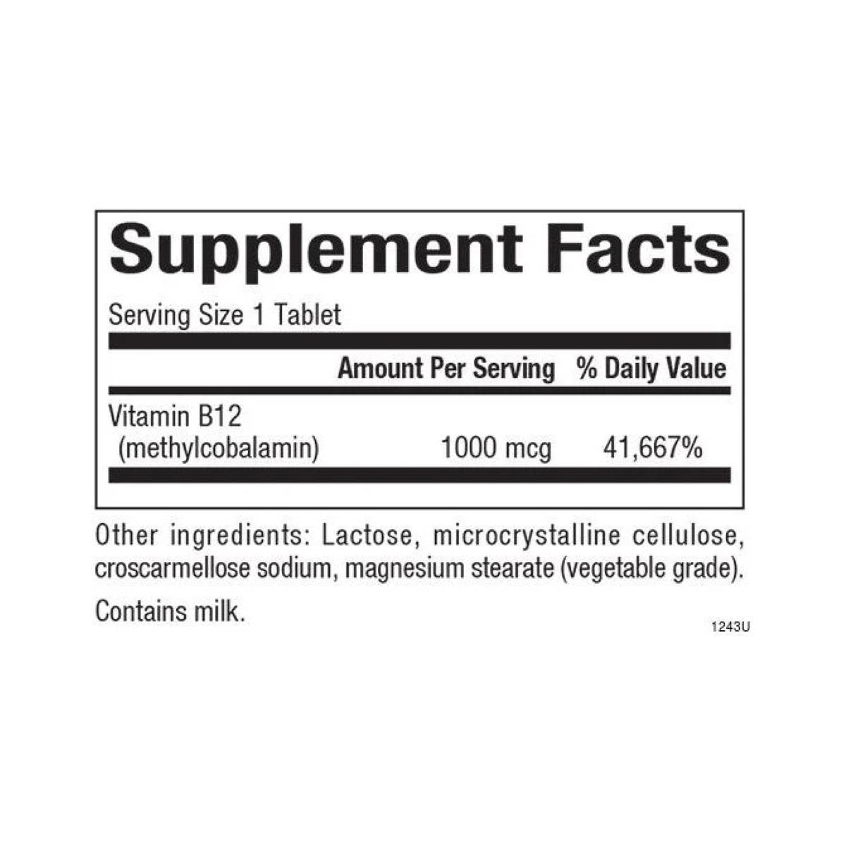 B12 Methylcobalamin 1000 mcg - 90 tabs. Фото 4