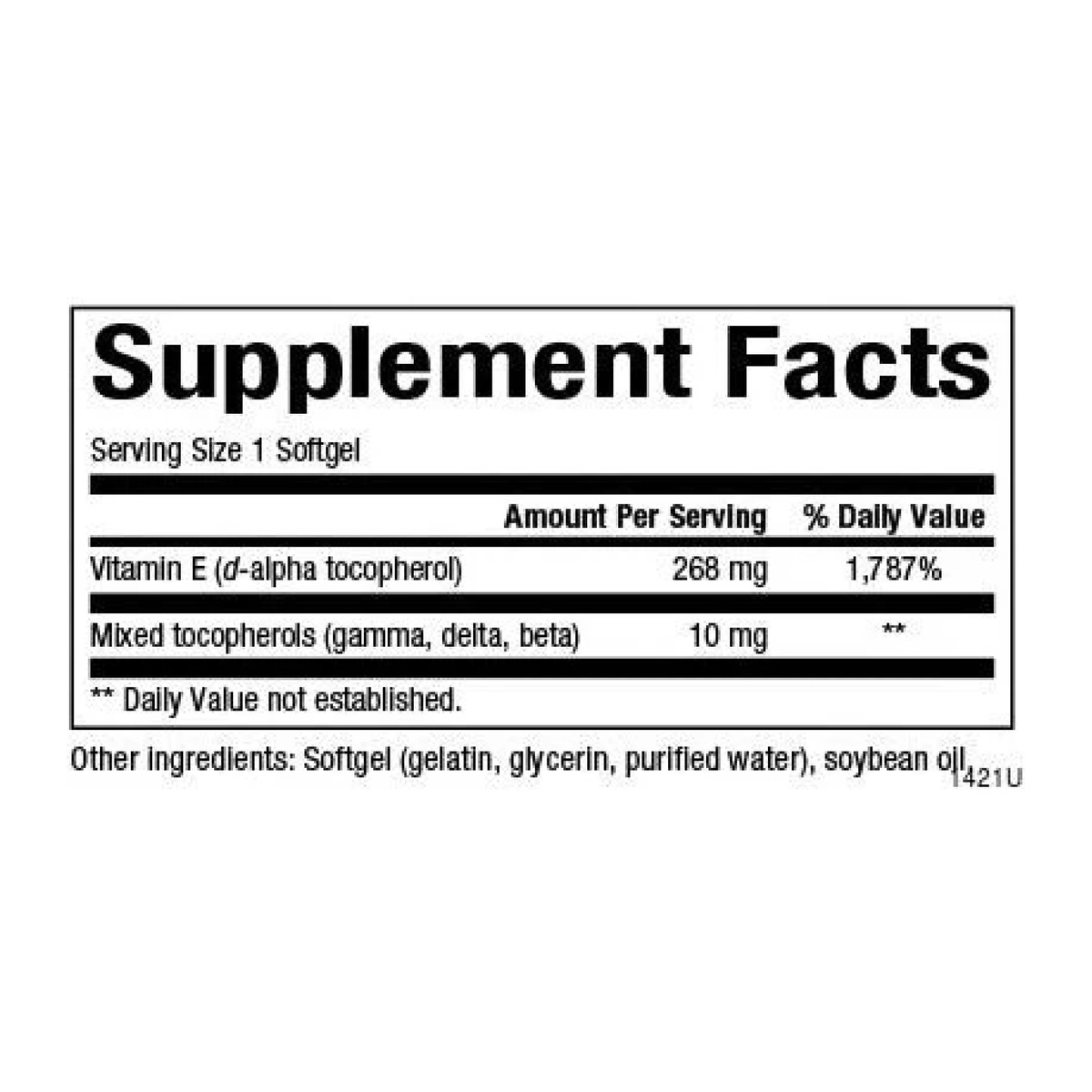 Mixed Vitamin E 268 mg (400 IU) - 90 softgels. Фото 2