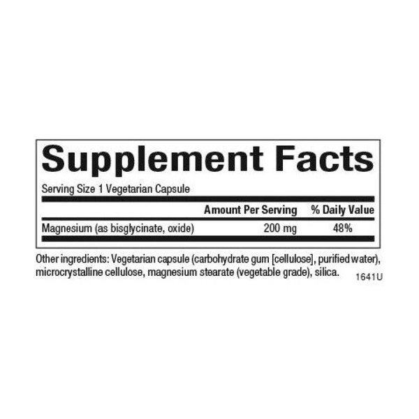 Magnesium Bisglycinate 200mg - 120 vcaps. Фото 4