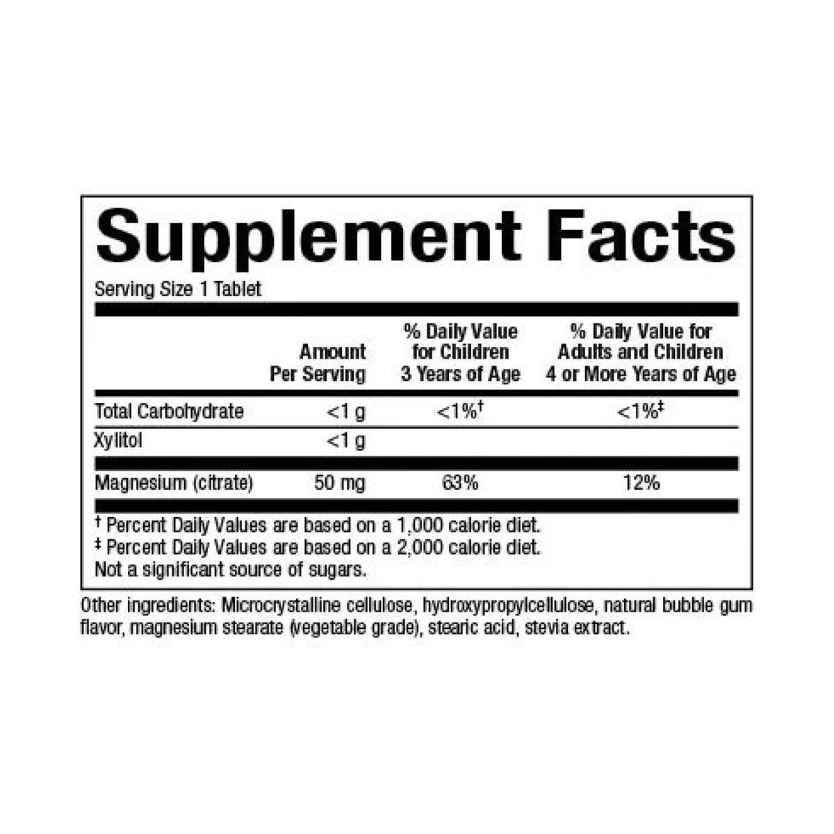 Magnesium Citrate 50mg - 60 tabs Bubble Gum. Фото 4