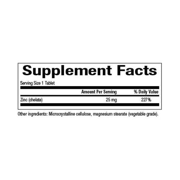 Zinc Chelate 25mg - 90 tabs. Фото 2