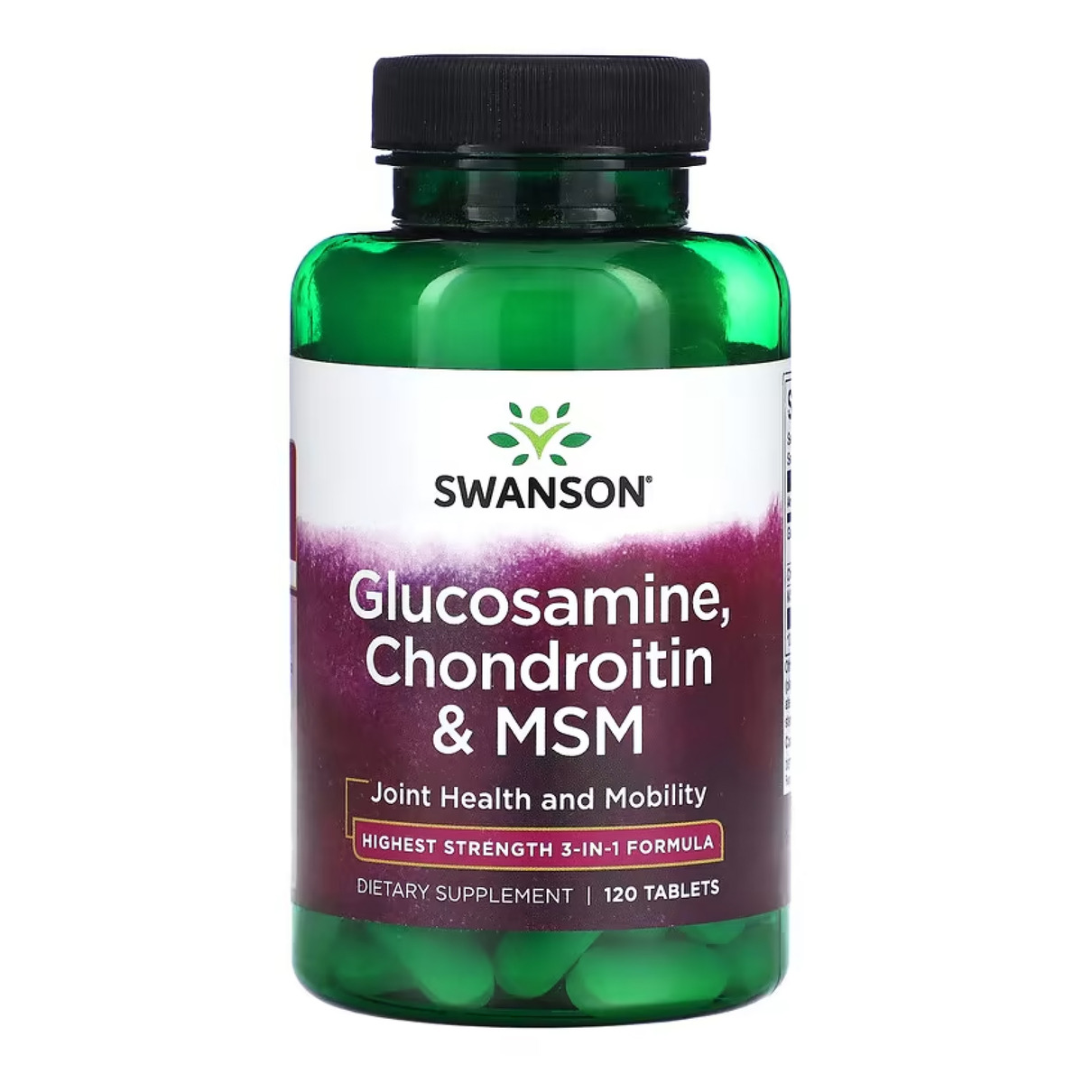 Glucosamine, Chondroitin & Msm Highest Strength3-in-1 Formula - 120 tabs. Фото 3