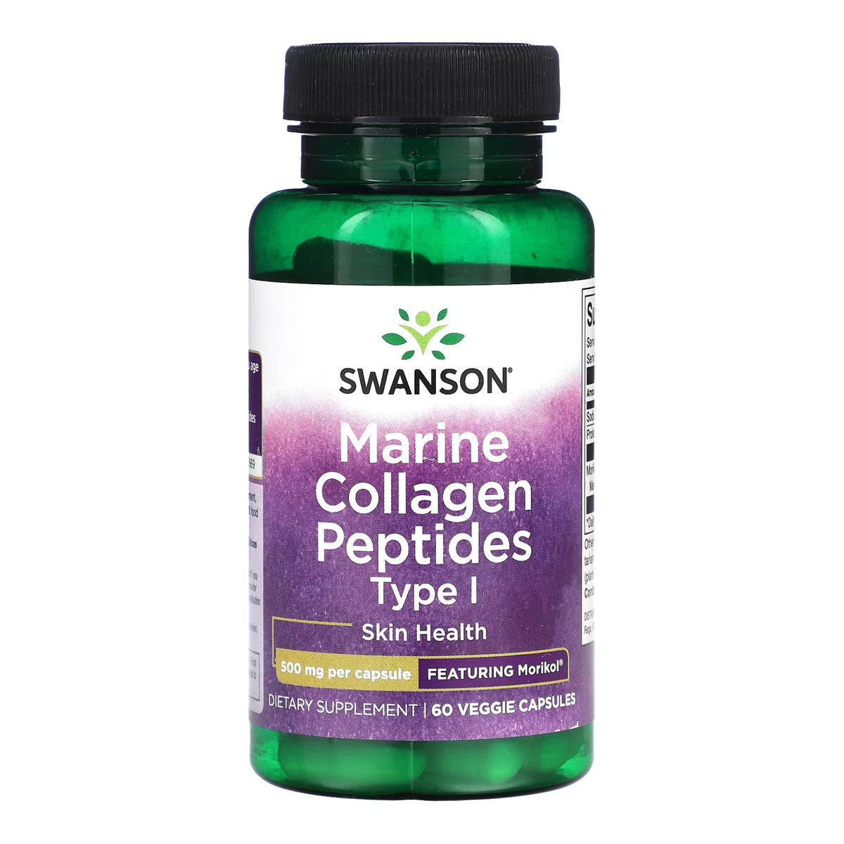Marine Collagen Peptides Type I Featuring Morikol 500mg - 60 vcaps