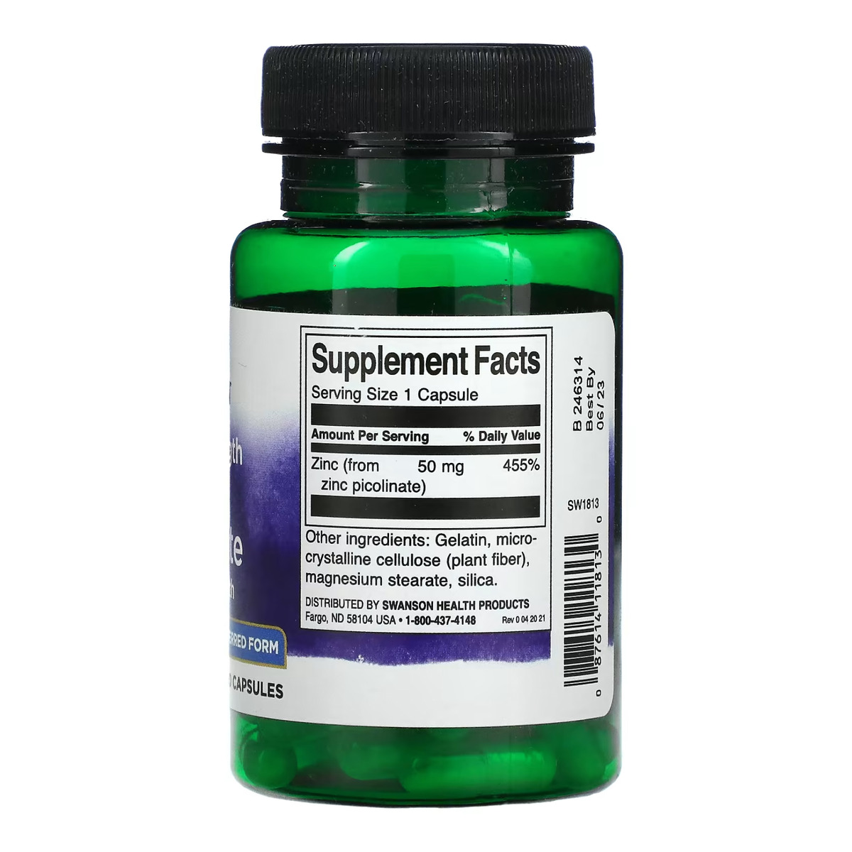 Extra Strength Zinc Picolinate Body Preferred Form 50mg - 60 caps. Фото 2