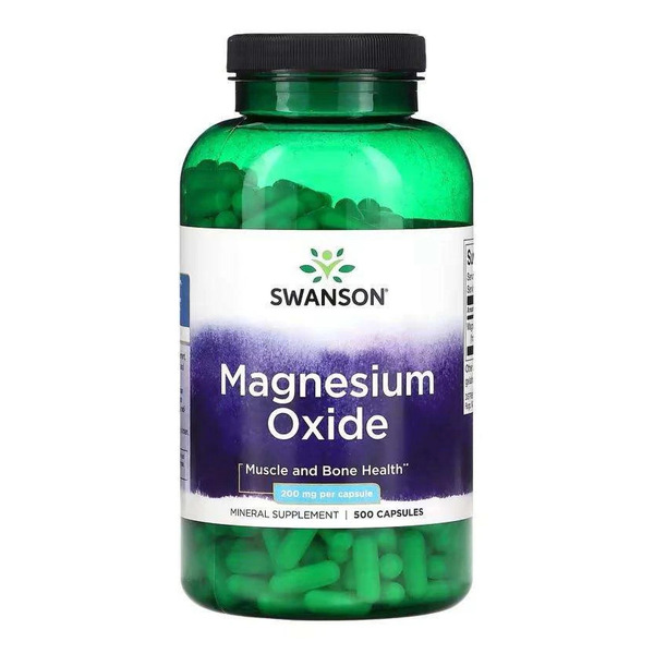 Magnesium Oxide 200mg - 500 caps. Фото 3