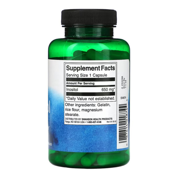 Inositol 650mg - 100 caps. Фото 2