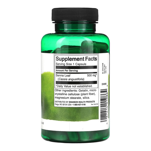 Senna Leaf 500mg - 100 сaps. Фото 2