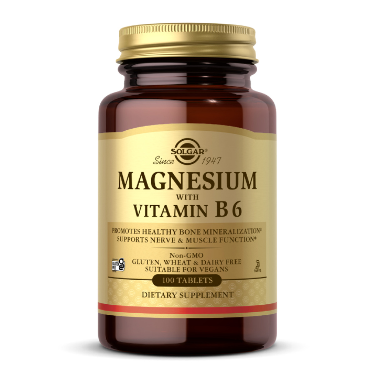 Magnesium with Vitamin B6 - 100 tabs. Фото 3