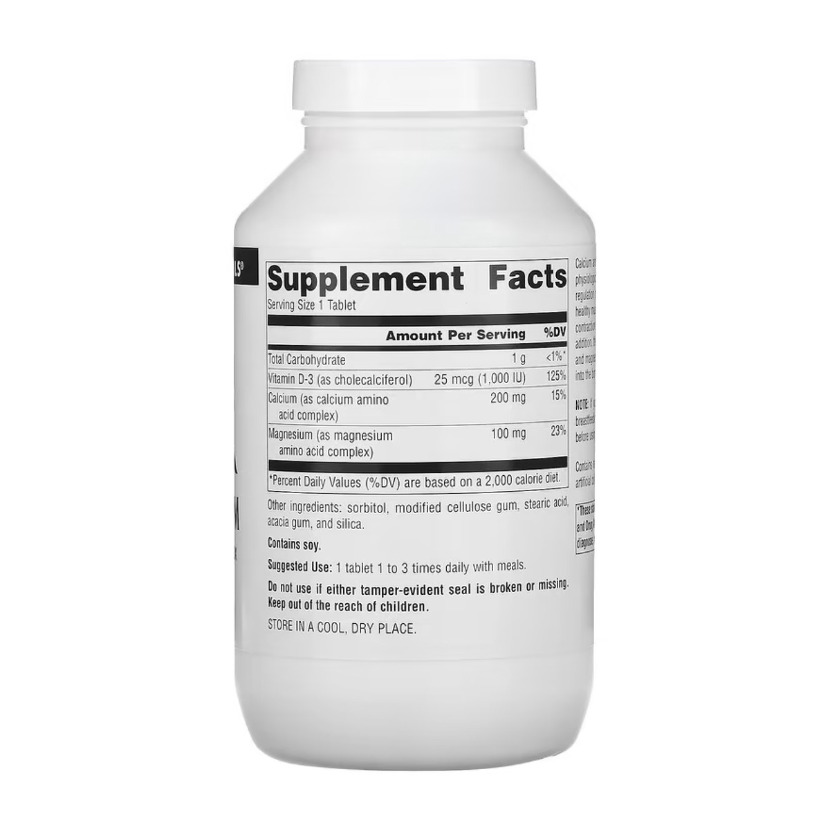 Calcium & Magnesium 300mg - 250 tabs. Фото 2