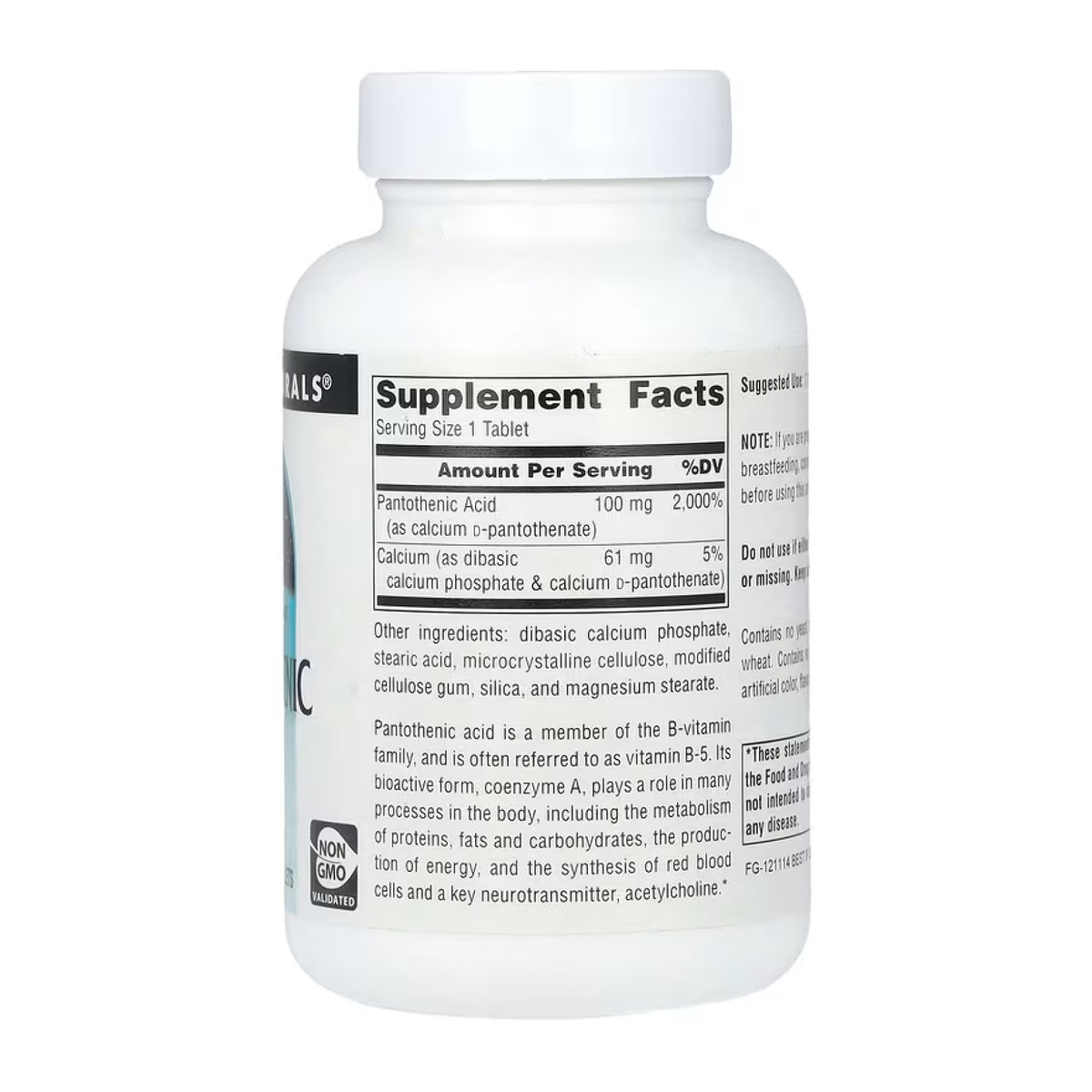 Pantothenic Acid 100 mg - 250 tabs. Фото 4
