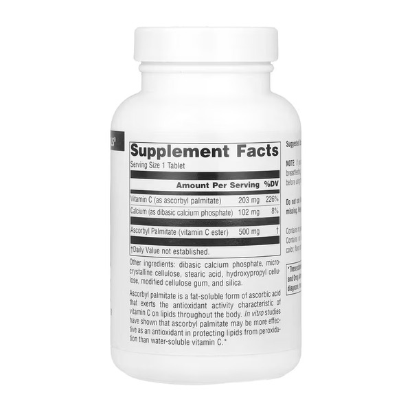 Ascorbyl Palmitate 500mg - 90 tabs. Фото 4