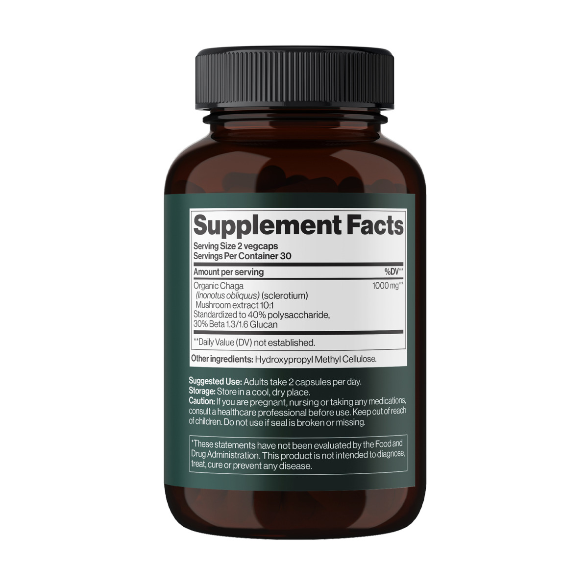 Chaga Mushroom 1000 mg - 60 vegcaps. Фото 5