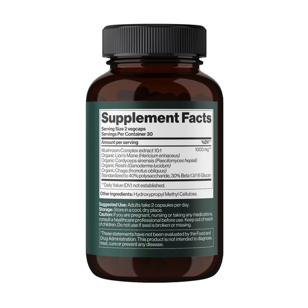 4Mushroom Complex 1000 mg - 60 vegcaps. Фото 2