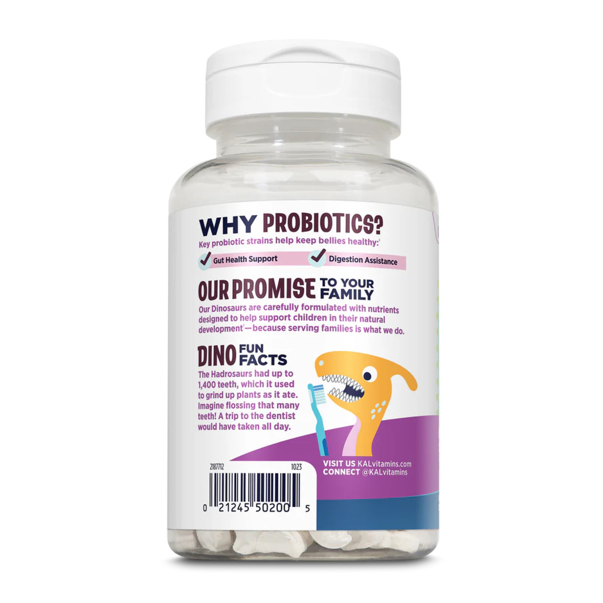 Dino-Dophilus™ Kids Probiotic - 60 chewables Black Cherry. Фото 6