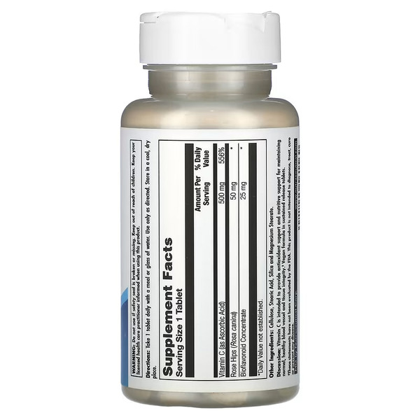 C 500 + Rose Hips & Bioflavonioids Sustained Release - 100 tabs. Фото 2