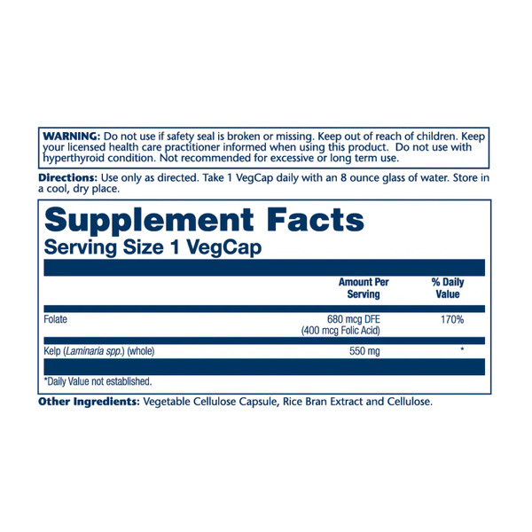 Kelp Seaweed 550mg - 100 vcaps. Фото 4