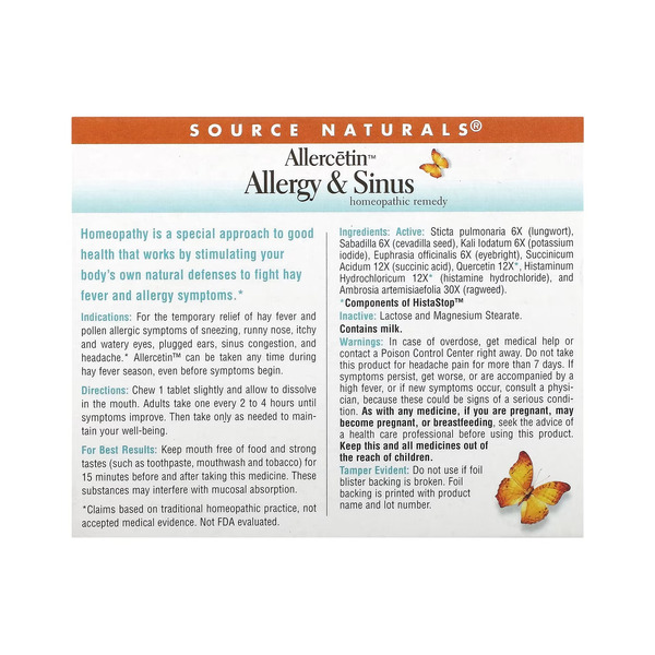 Allercetin™ Allergy & Sinus - 48 tabs. Фото 2