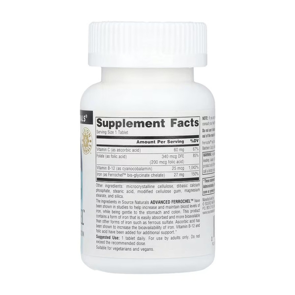 Advanced Ferrochel™ 27mg - 180 tabs. Фото 2