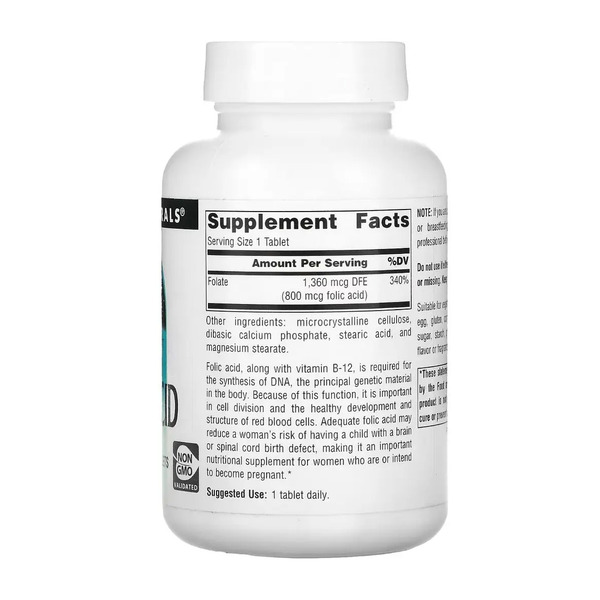Folic Acid 800 mcg - 200 tabs. Фото 2