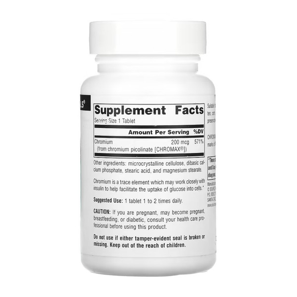 Chromium Picolinate 200 mcg, Yeast Free - 240 tabs. Фото 4