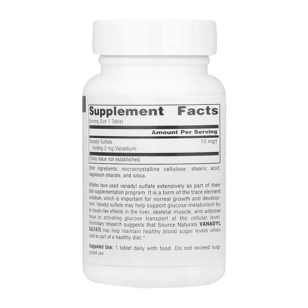 Vanadyl Sulfate 10mg - 100 tabs. Фото 2