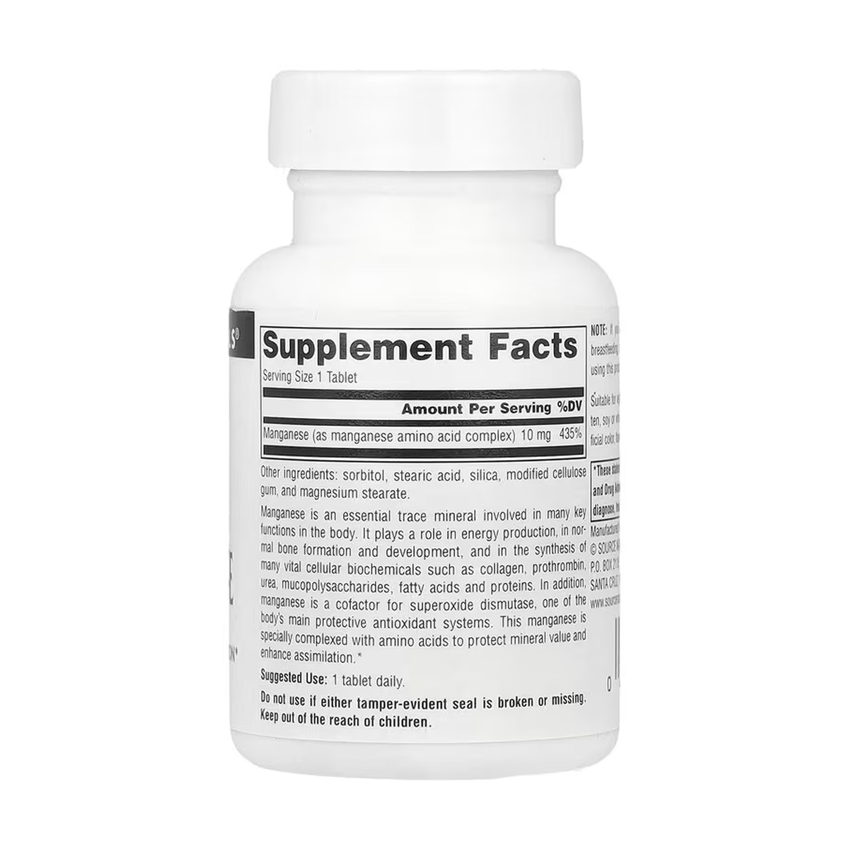 Manganese 10mg - 100 tabs. Фото 4