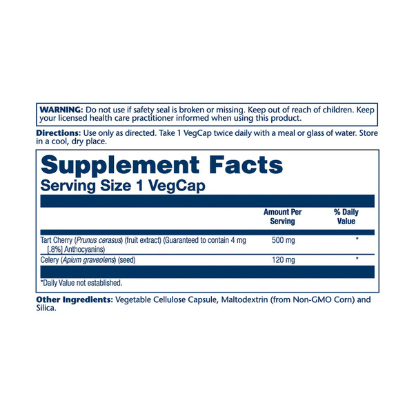 Tart Cherry & Celery Seed 620mg - 60 caps. Фото 4