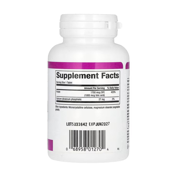 Folic Acid 1mg - 90 tabs. Фото 2