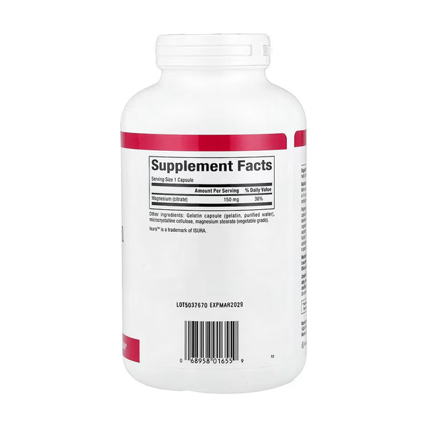 Magnesium Citrate 150mg - 360 caps. Фото 4